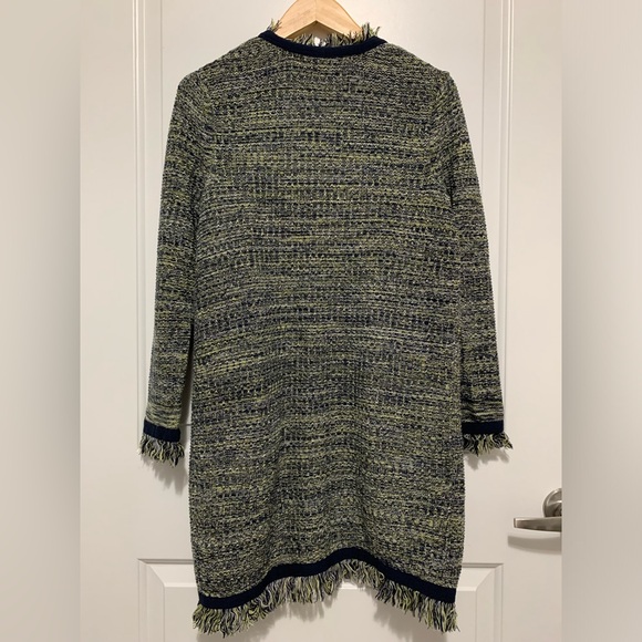 Topshop Blue, Green, and White Long Open Cardigan - Picture 2 of 2